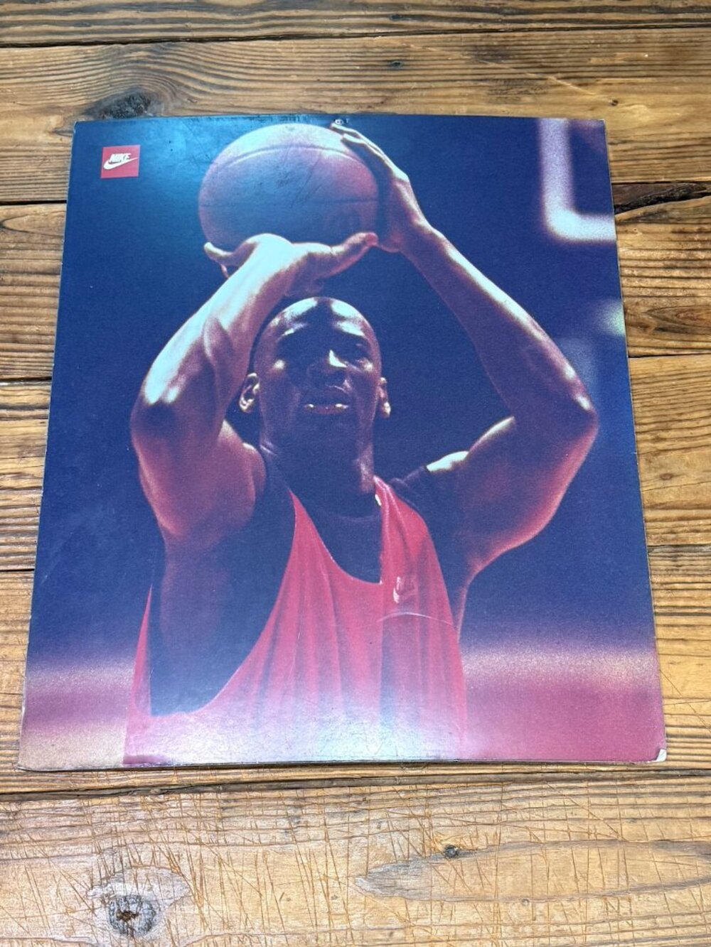 Vintage Michael Jordan Nike Basketball Poster Ad Mounted on Board 20x24 RARE